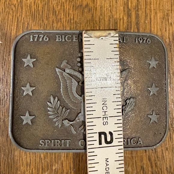 Vintage Bicentennial Spirit of America 1776-1976 Eagle Crest Belt Buckle - Picture 4 of 8